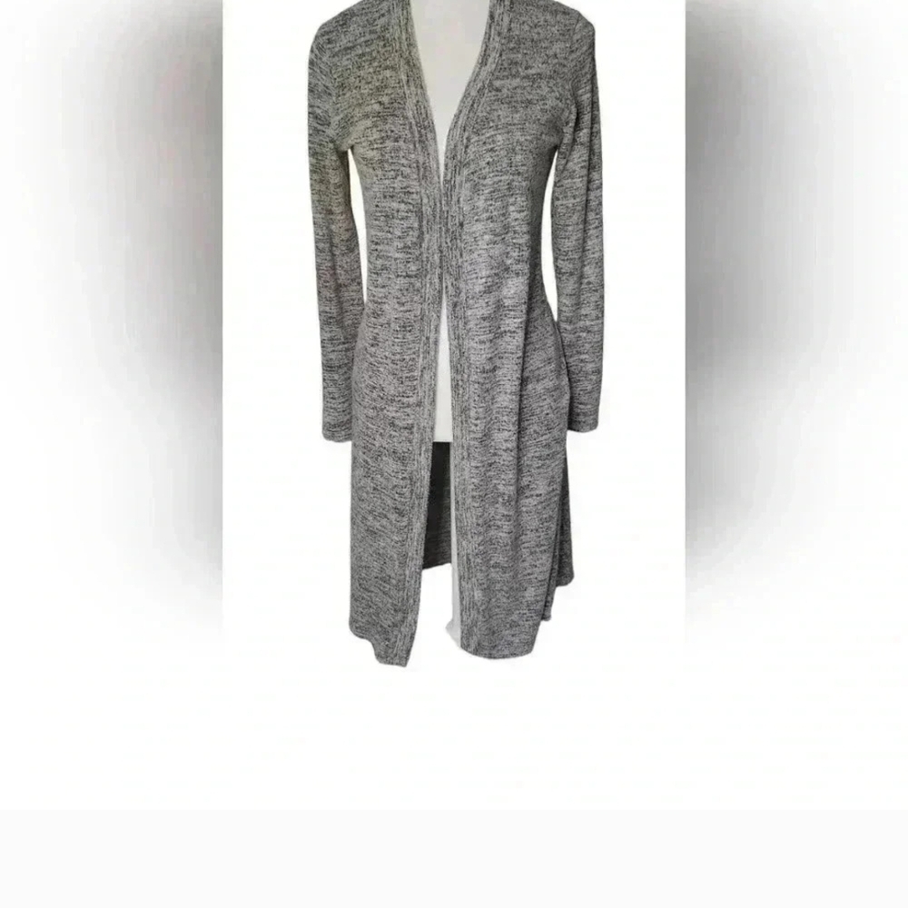 Anthropologie Heather Gray Long Cardigan Business Casual